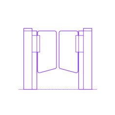 Buildings Turnstiles Swing Gate Double Full Linear Editable Svg Line Art, Free Vectors File
